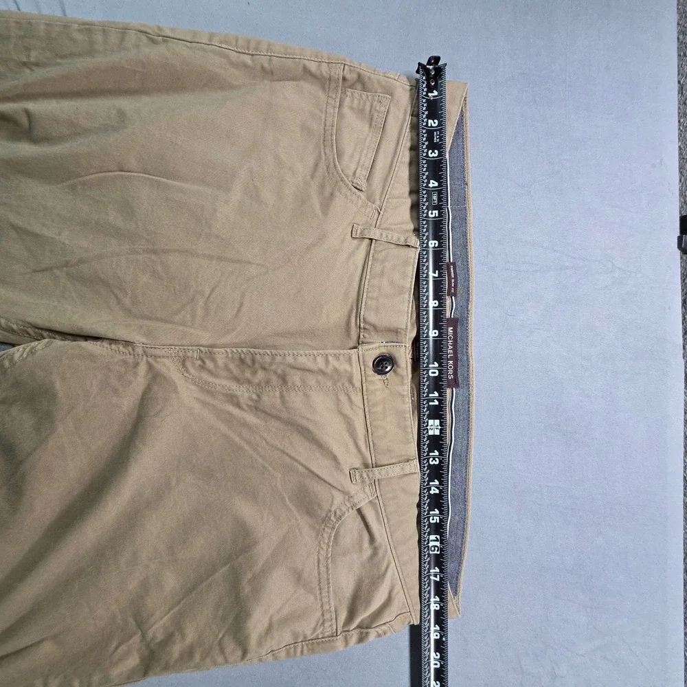 Michael Kors Parker Slim Fit Tan Khaki Pants Mens 36x32 Cotton Stretch Chinos